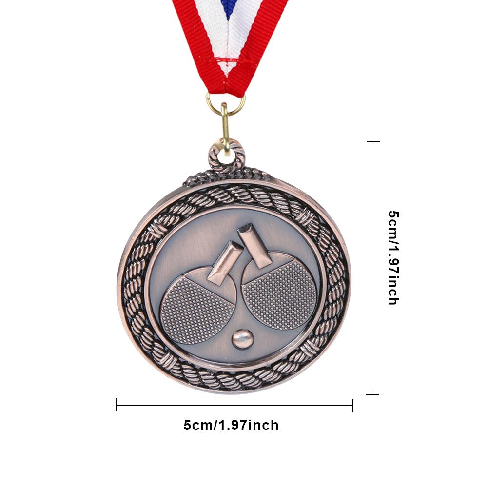 Медаль для пинг-понга 5 см с шейной лентой для соревнований, вечеринок, гонок (медь)