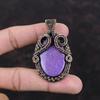 Purpurite Pendant Copper Wire Wrapped Gemstone Jewelry Designer Pendant Wire Wrapped Pendant Handmade Pendant Gift For Women Copper Pendant
