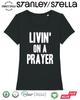 Livin On A Prayer Womens T-Shirt Disco Fancy Dress 80s Party Weekend Ladies Rock