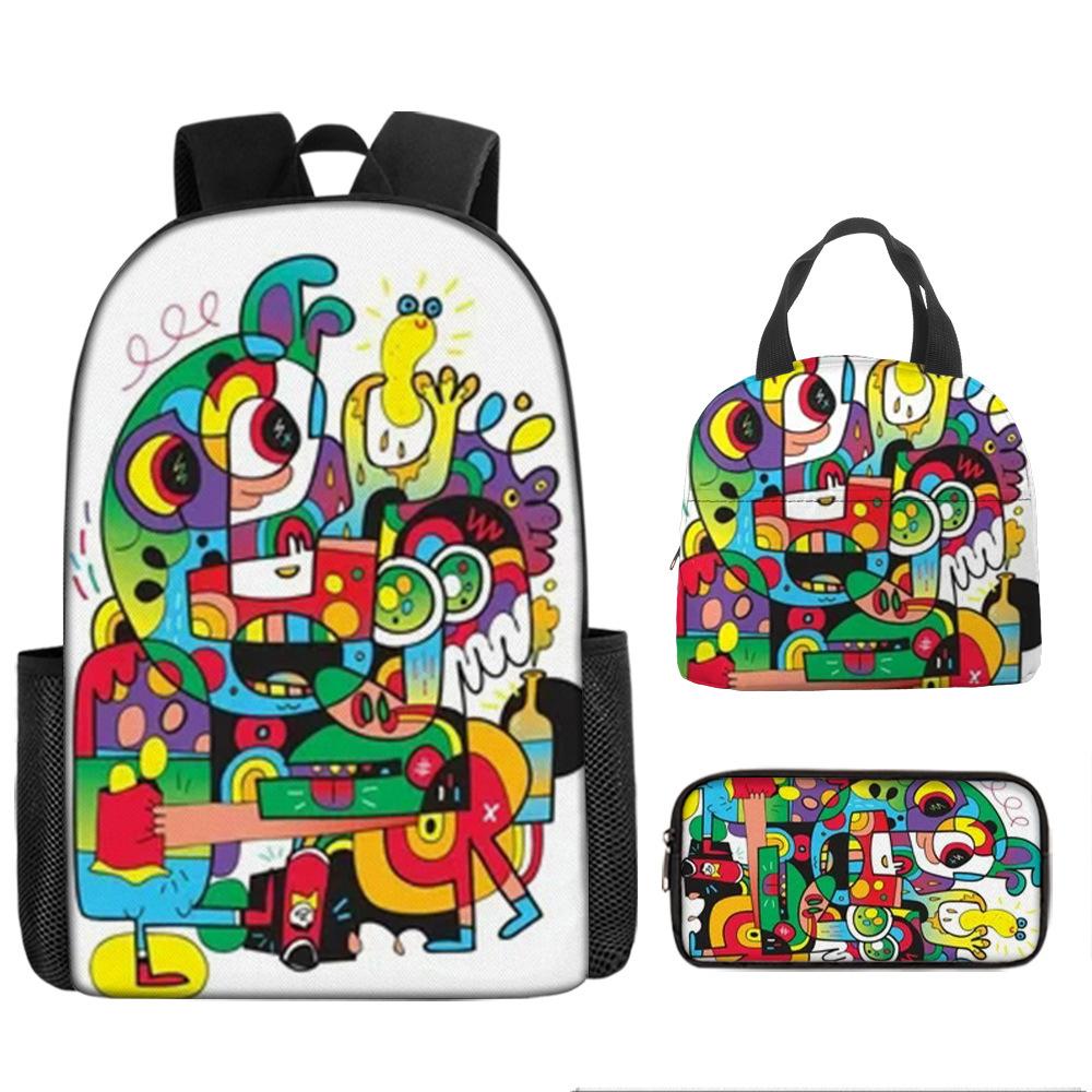 Class Garden Cartoon Primary and Secondary School School Bag Children's Backpack Backpack Three-piece Set