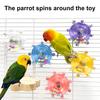 Parrot Spinner Toy Interactive Birds Spinning Wheel Chew Toy Rotating Treat Dispenser Puzzle Cage Accessory for Parakeets Conures Cockatiels