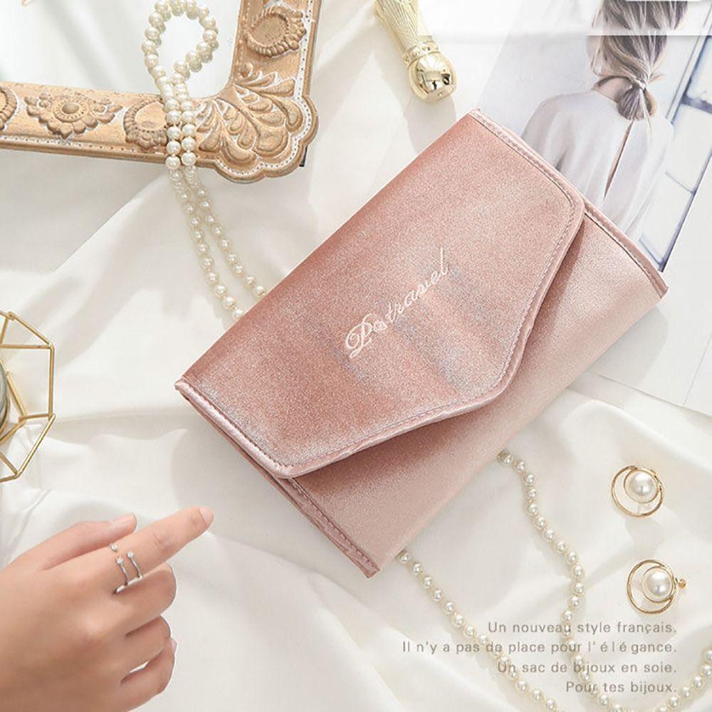 Multifunctional Necklace and Earring Organiser Roll Travel Jewelry Organizer Jewelry Case Travel