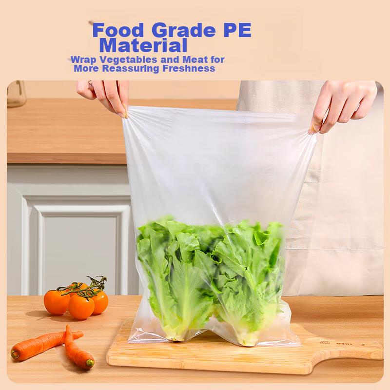 Yessel Food Storage Bags, Medium Size, Microwave Safe, 25*35cm, Thickened, 500 Count, Food-Grade, Commercial Use, Supermarket, Perforated Roll-Up Bags