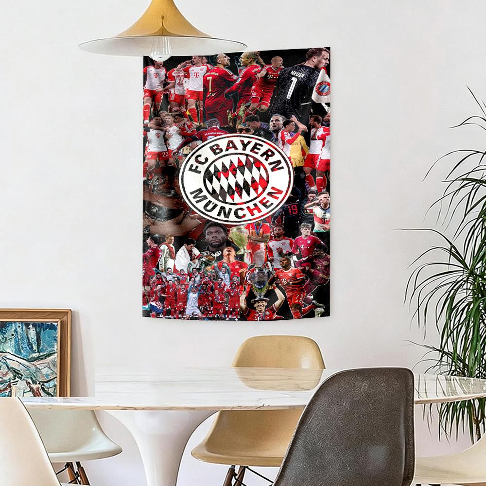 Bayern Munich Wall Decor Tapestry Art For Pet Memorial Birthdaywedding Party Backdrop Family Gift