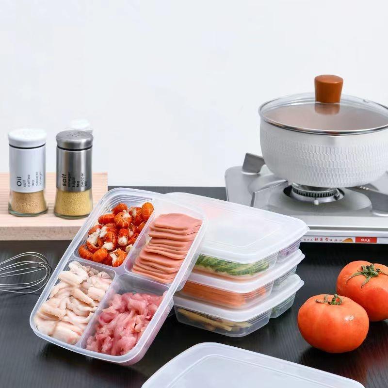 4 сетки, ящик для хранения продуктов питания, фруктов, портативное отделение, органайзеры для холодильника, морозильной камеры, упакованное мясо, лук, имбирь, прозрачный, хрустящий