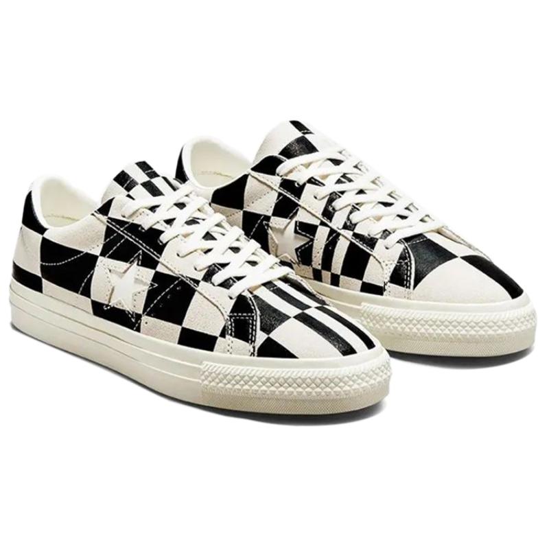 Converse One Star Ox Блокированные Деформированные Кеды Черные Низкие Унисекс Черные и Белые