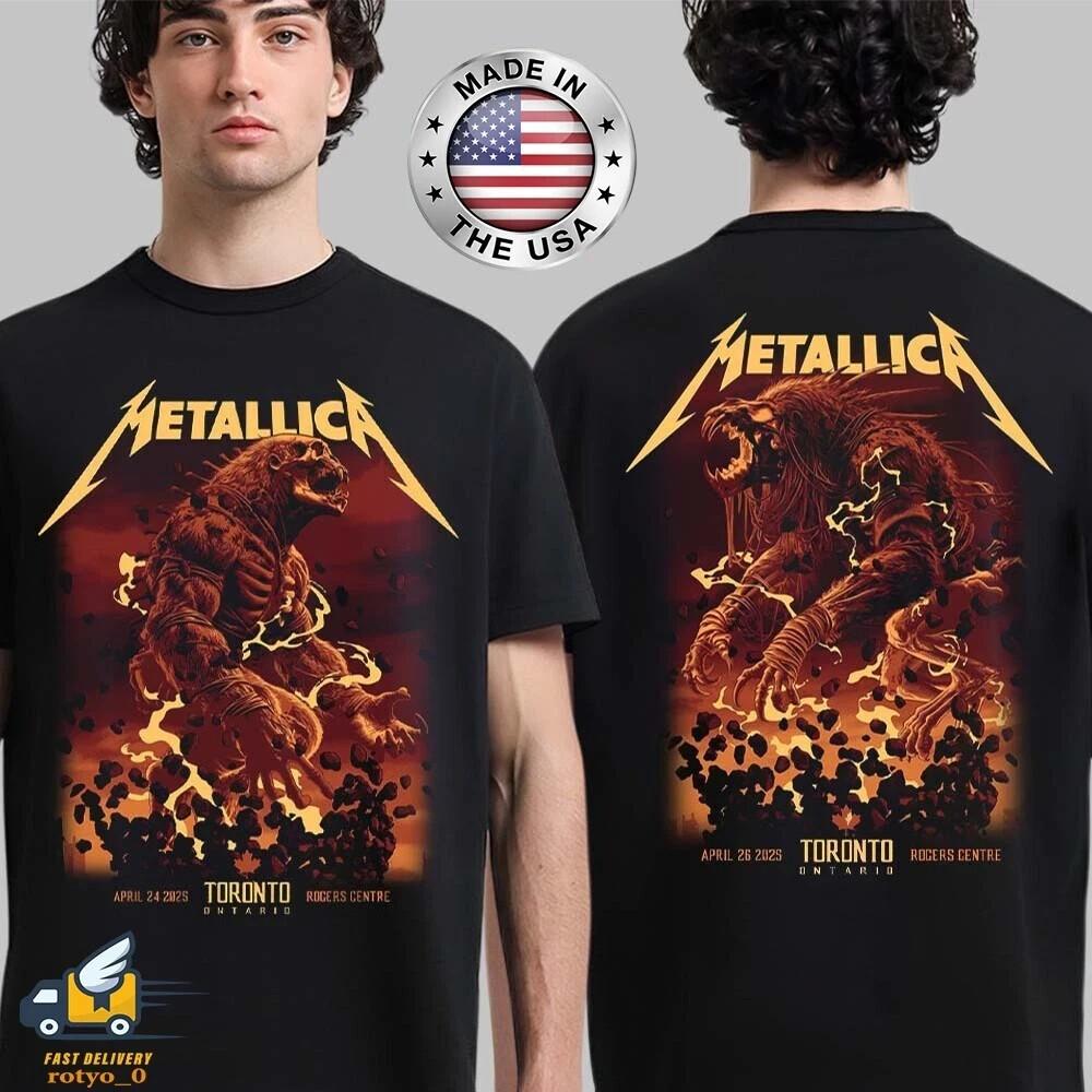 В стиле Metallica M72 Североамериканский тур Канада Апрель 2025 Рок-фанат Унисекс Футболка