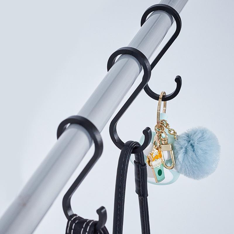 Aluminium Alloy S Shape Hooks 10Pcs Space Saving Heavy Duty Hanger for Kitchen Rail Pot Pan Closet Organizer
