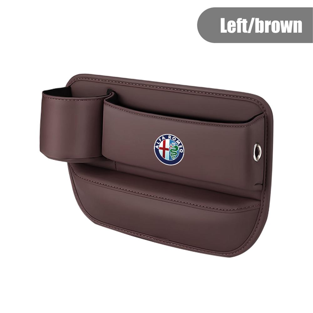 For Alfa Romeo Car Seat Sewn Gap Crevice Slot Storage Box Cup Holder For Alfa Romeo 4C 159 Spider Giulia Giulietta 156 Mito 147