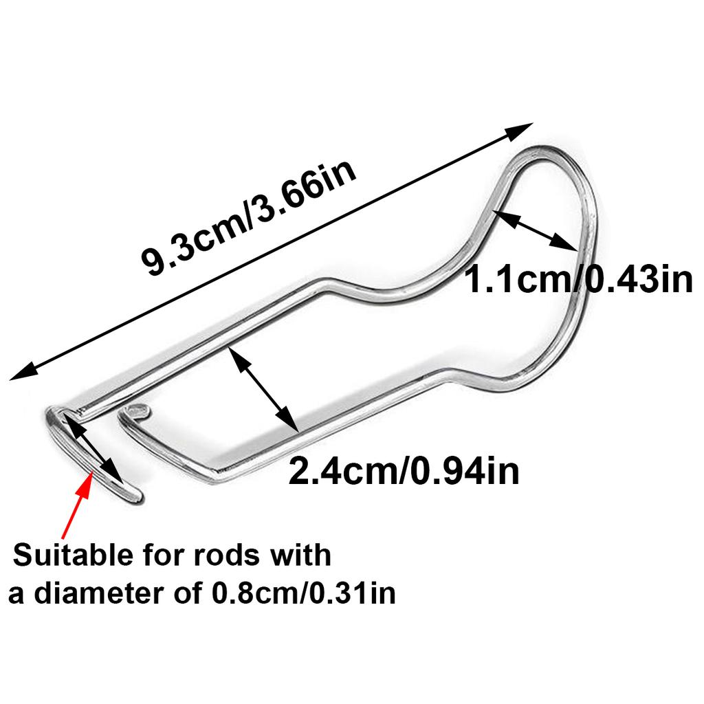 10pcs, Garden Climbing Vine Covered Plastic Steel Pipe Fittings Fixed Buckle Support Pillar Connection Buckle Spring Buckle Home Planting Wire Buckle