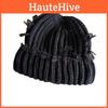 Trendy Knit Beanie For Adults Warm Acrylic High Top Hat For Autumn Winter