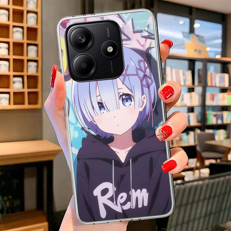 Чехол для телефона R-Rem Re Zero Аниме для Xiaomi Redmi Note 15 14 13 12 11 10 Pro Plus 14S 12S 11S 11T 11E 10S Мягкий Чехол-Оболочка Redmi