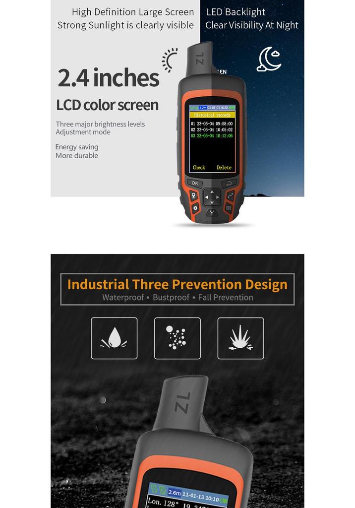 ZL-166 Высокоточный ручной GPS (Английская версия)