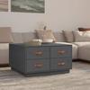 821519 vidaXL Coffee Table Grey 80x80x45 Cm Solid Pine Wood