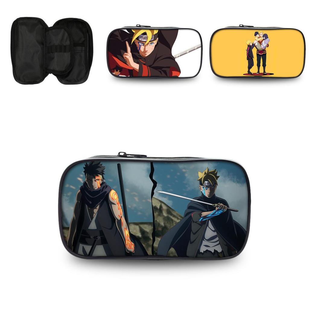 Канцелярская коробка Аниме Boruto Naruto из прочной нейлоновой ткани, подходит для дома и школы