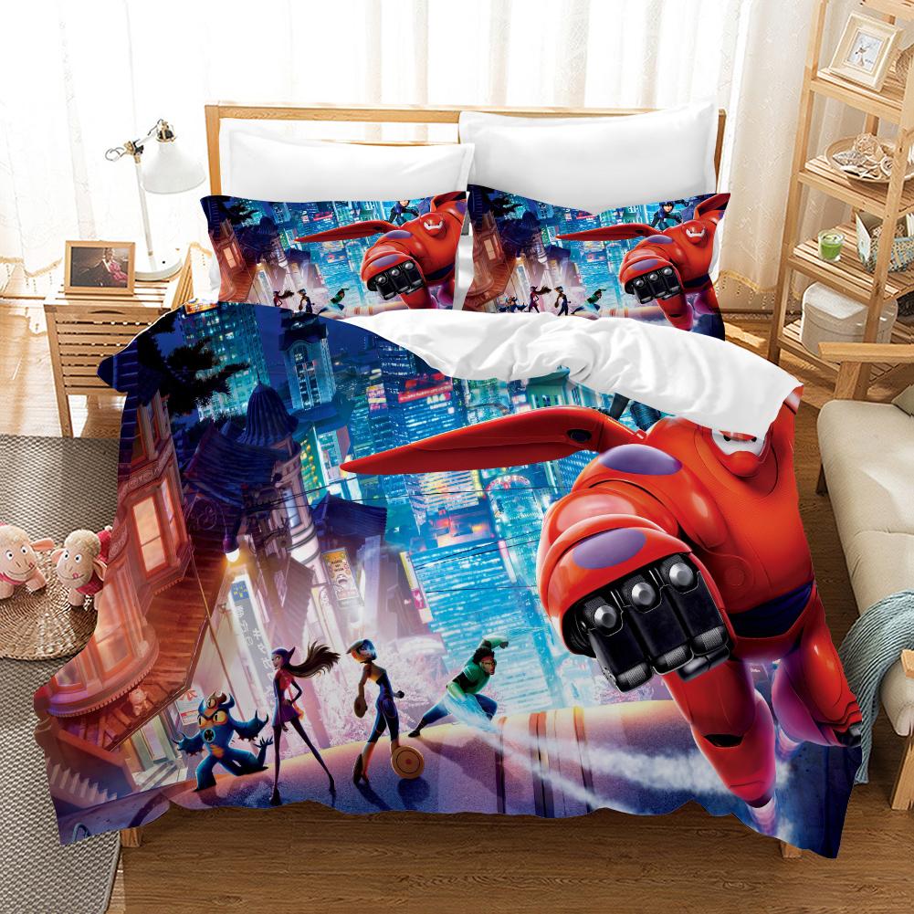 Big Hero 6 3D Children'S Bedding Set Duvet Cover Sets Comforte Suitable For Children And Adults Cute Printed Cartoon