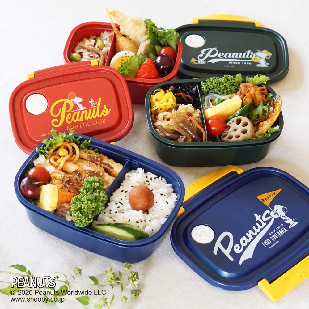 Skater Easy & Light Bento Box, Medium, Microwave-Safe, 550ml, Snoopy Sealable Storage Container, Peanuts XPM4-A
