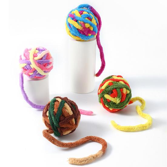 Cat Toys Plush Ball with Bell Interactive Cat Toy Lightweight Bite Resistance Toy for Indoor Cats