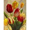 Diamond Painting Red Tulip Flower Cross Stitch Pictures of Rhinestones Diamond Embroidery Flower