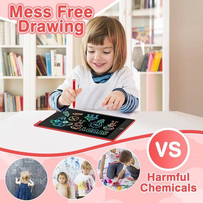 Tablette d'écriture LCD pour enfants - FEBEST - ZXLCD-12-Red - 12 pouces - Rouge - Écran coloré anti-éblouissement