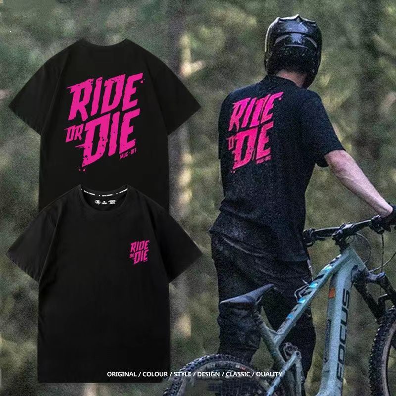 New Cycling Wear Bike Ride or Die Loose Summer Cotton MUCOFF Shortsleeved Tshirt for Unisex and Women Tops