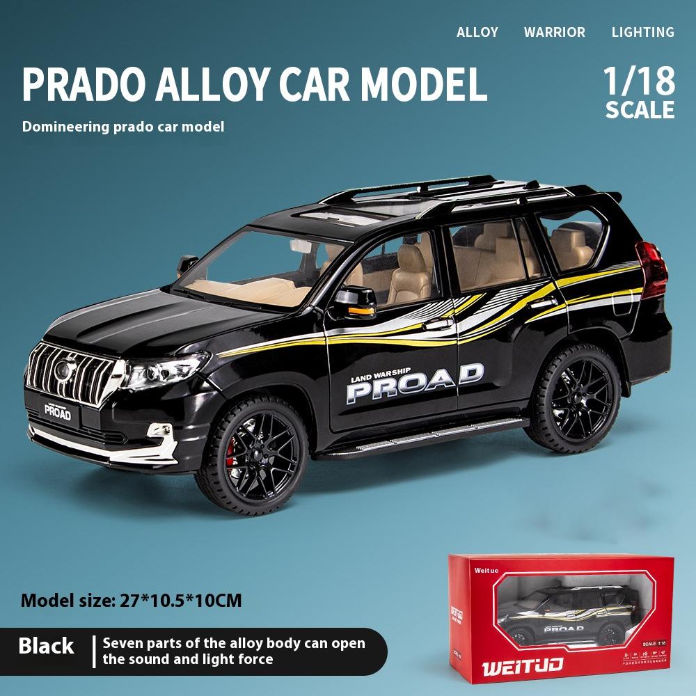 Масштаб 1/18 Toyota PRADO Большой Внедорожник Автомобиль Сплав Литой Металл Модель Автомобиля Бутиковая Коллекция Хобби Украшение Подарок для Друга
