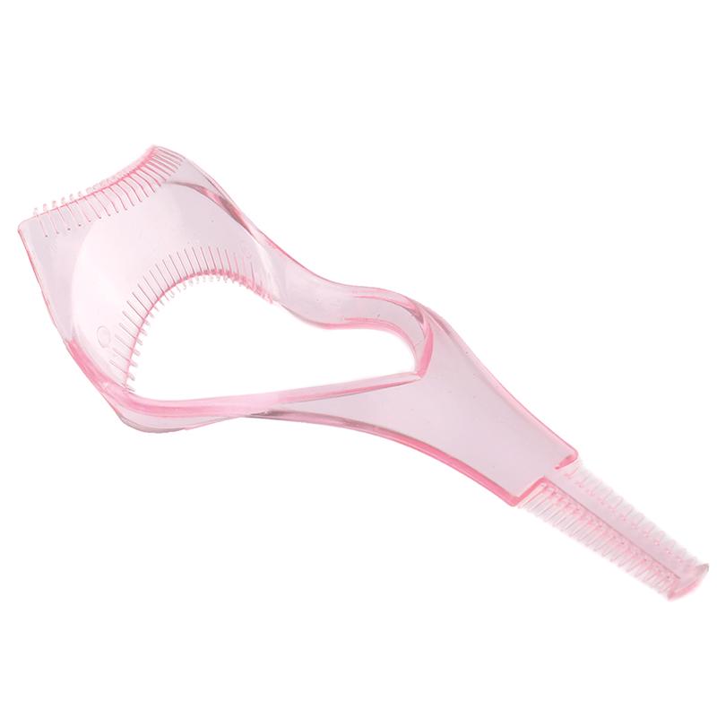 1 Pc 3 In1 Random Color Makeup Mascara Shield Guard Mascara Applicator Comb Eyelash Curling Eye Makeup Stencils For Tidy Makeup