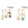 Zinc Zinc Alloy Beaded Key Chain DIY Bikini Buckle Cute Fish Conch Shell Keychain  Bag Pendant