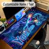 Dinosaur Theme Personalized Mouse Pad Custom Name Text Non Slip Desk Pad For Laptop Office Desktop