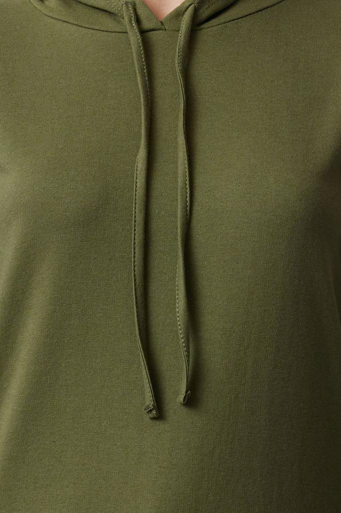 Женская модная стильная толстовка черная, стандартная, стандартная посадка, базовая тонкая вязаная толстовка с капюшоном