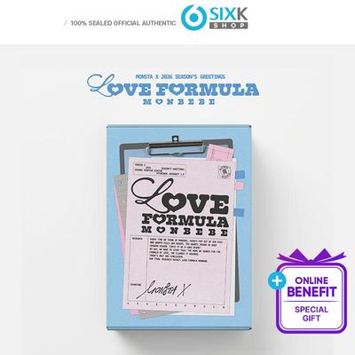 [Предзаказ] 2026 MONSTA X СЕЗОННЫЕ ПОЗДРАВЛЕНИЯ [LOVE FORMULA MONBEBE Ver.] (Онлайн-преимущество)