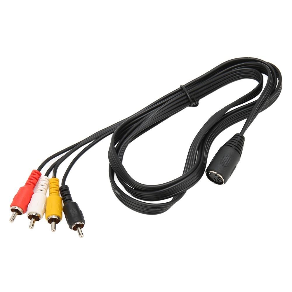 Кабель-переходник 5-контактный DIN (папа) на 4 RCA (мама), Plug and Play, Профессиональный аудиоадаптер, 4,9 фута, Аудиокабель для CD-усилителя