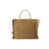 Marni Vintage Woven Design Letter Print Leather Tote Bag Women Tote Bags Brown SHMP0077U0P3860Z0R