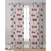Cartoon Fire Truck Gray Sheer Curtains for Bedroom Living Room Decoration Window Curtain for Kitchen Tulle Voile Organza Drapes