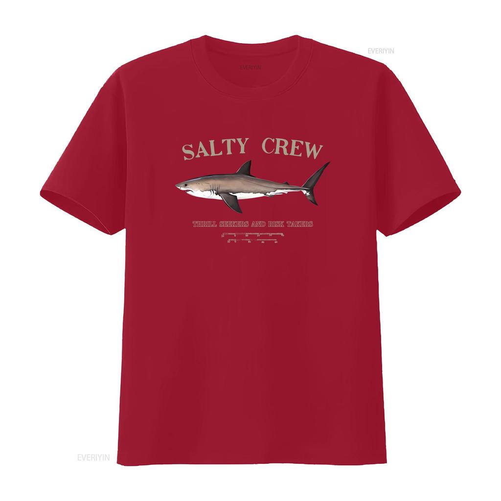 Salty Crew Искатели острых ощущений и Рискованные парни Футболка мужская с принтом акулы Черная винтажная стираная стильная мягкая универсальная с графикой