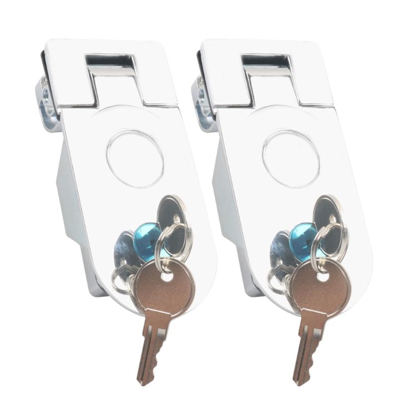31BC Push Button Storage Door Lock Set Simple Installs for Trailer Compartments Use
