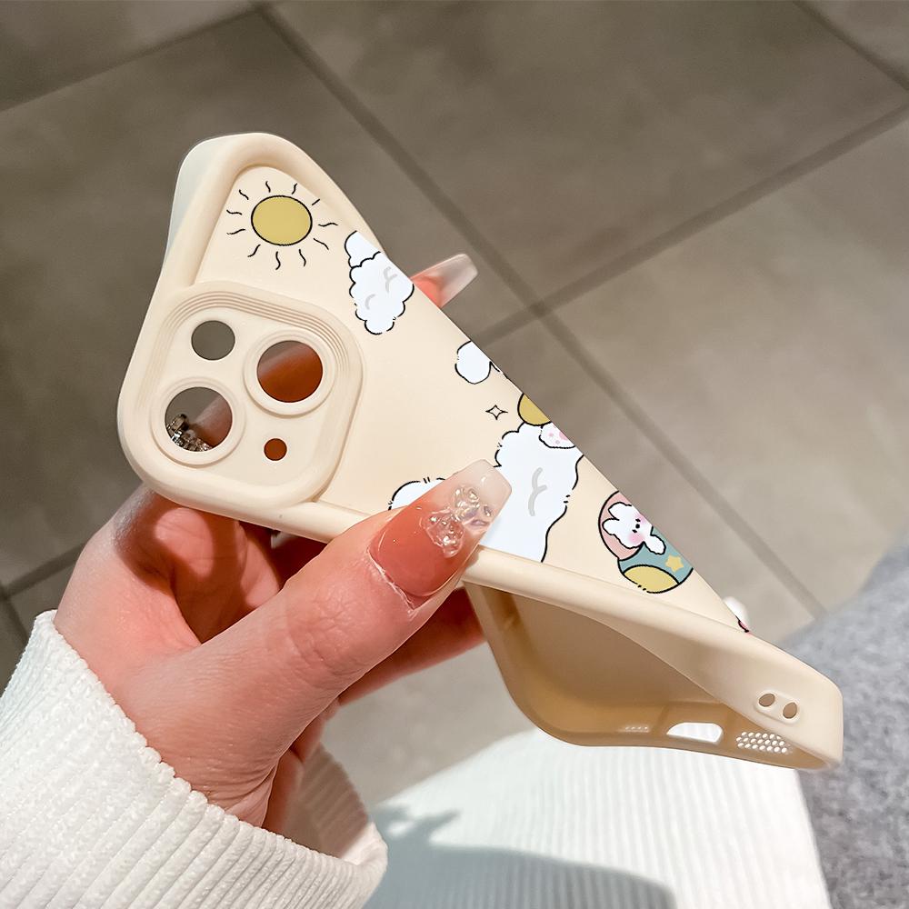 Cute Cartoon Soft Phone Casing for Realme OPPO Reno VIVO Infinix Tecno Oneplus Full Cover Camera Shockproof Protection Rubber Case Cover