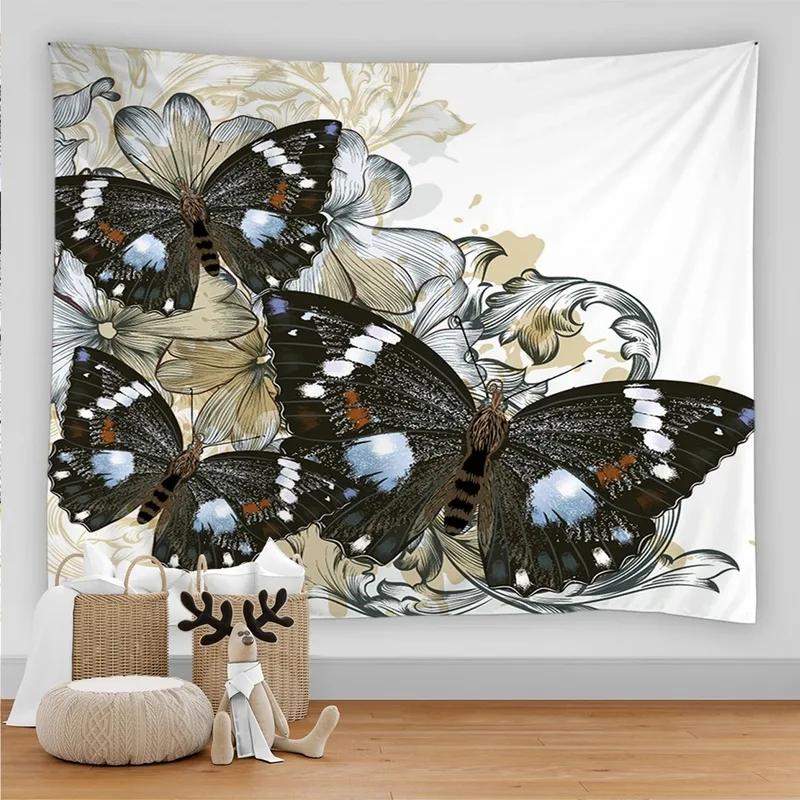 Украшение стены дома Гобелен с узором бабочки Фон для спальни Гобелен для офиса и гостиной