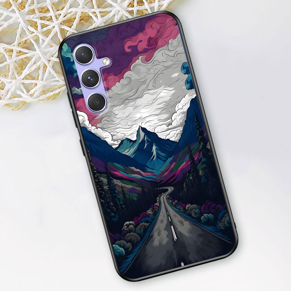 Чехол с пейзажем и горами для Samsung Galaxy A51 A53 A54 A31 A52 A12 A13 A21s A22 A32 A11 A22 A33 A41 A52s A73 A14 TPU Чехол для телефона