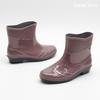 DeSire RoSe Women S gloSSy Height increaSing Short Rain bootS 3.5cm