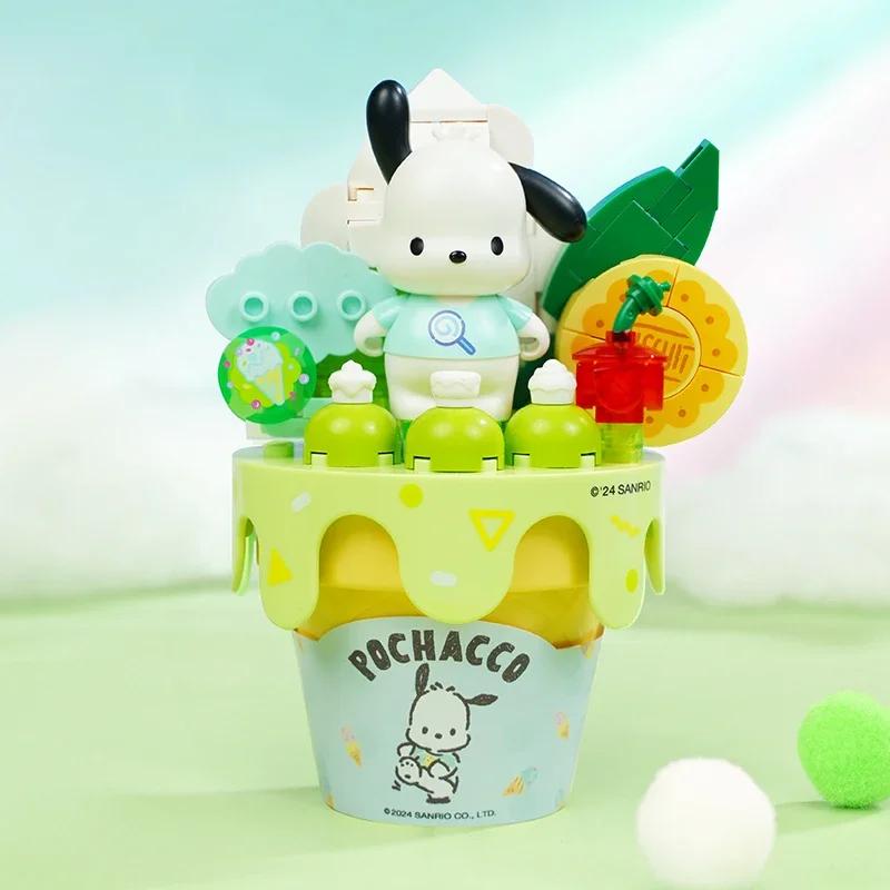 Keeppley Sanrio Строительные блоки Мороженое Хелло Китти Куроми Почакко Синнаморолл Модель из кубиков Мини-фигурка из кубиков Детские игрушки