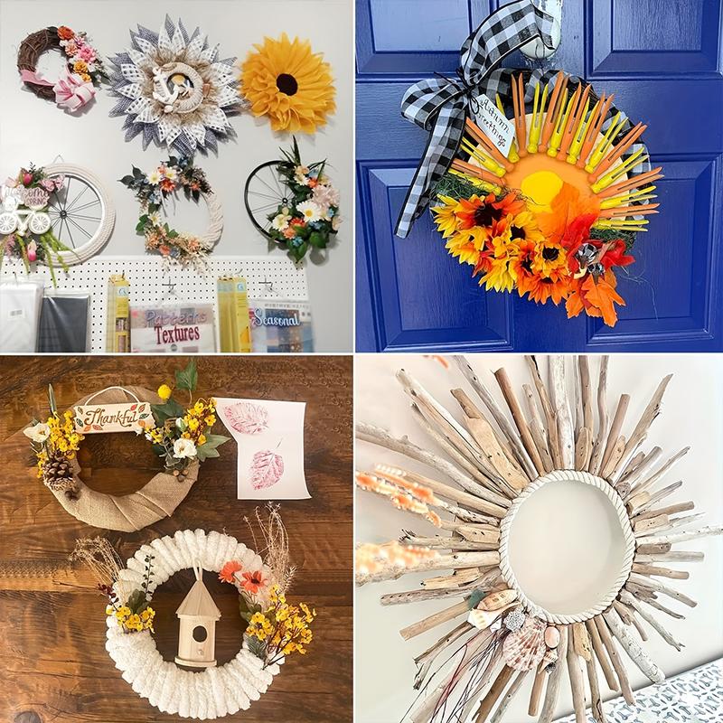 Creative Wreath Wood Circle DIY Handmade Ring Wreath Wedding and Festival Home Decor