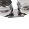 Stainless Steel Drum Painting Palette Oil Paint Pot Single Double Hole Dipper