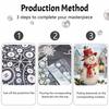 Christmas pearl painting art painting kit handmade diy home decoration painting snowman lantern winter scene 122 characters
