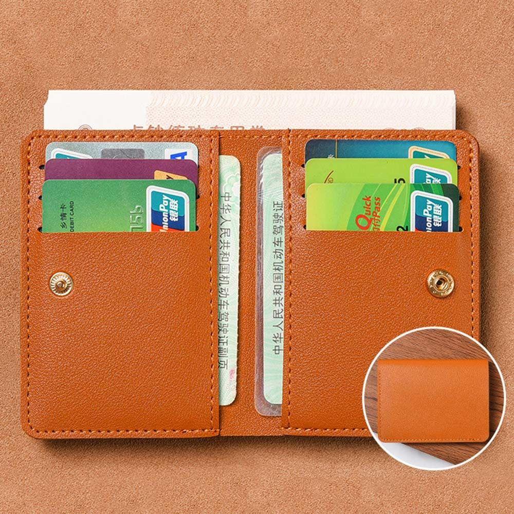 Кожаный кошелек для карт, супертонкий маленький кошелек, многофункциональная сумка для карт для мужчин и женщин