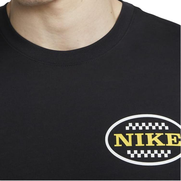 Nike Футболка с круглым вырезом и сплошным узором с логотипом, мужская, черная FD0127-010