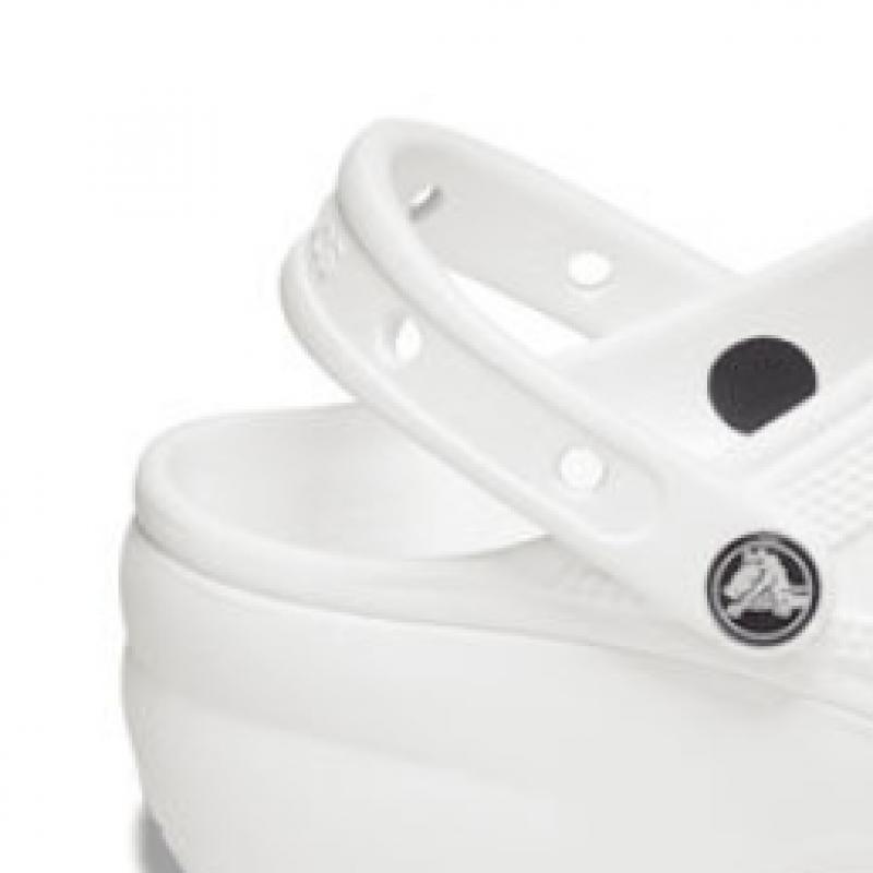 Crocs Женские классические сабо на платформе, белые 206750 100