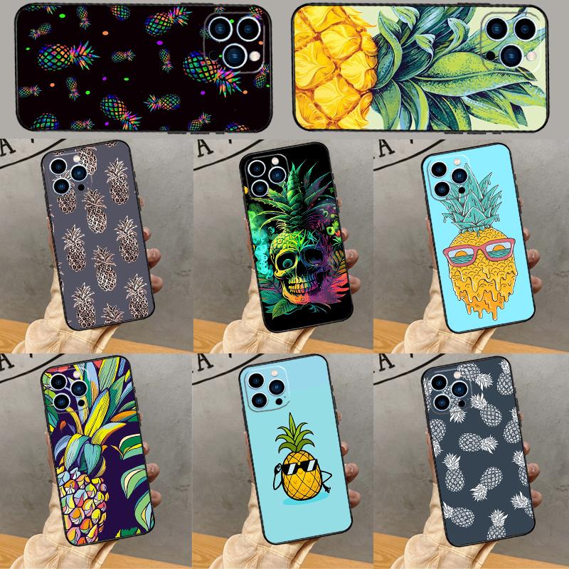 Tropical Pineapple Phone Case For iPhone 16 Pro Max 15 14 13 12 11 Pro Max Plus 12 13 Mini XR 16e Funda Cover