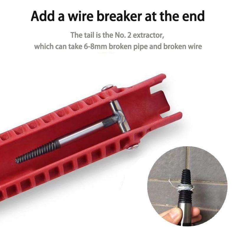 14 в 1 противоскользящий ключ для смесителя для раковины, многофункциональный ключ с двойной головкой для ванной комнаты, наборы инструментов для ремонта ванной комнаты