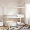 VidaXL Bunk Bed with White Roof 80x200 Cm Solid Pine Wood, Bed, Bed Frame, Loft Bed, Bedroom Furniture, 3282122